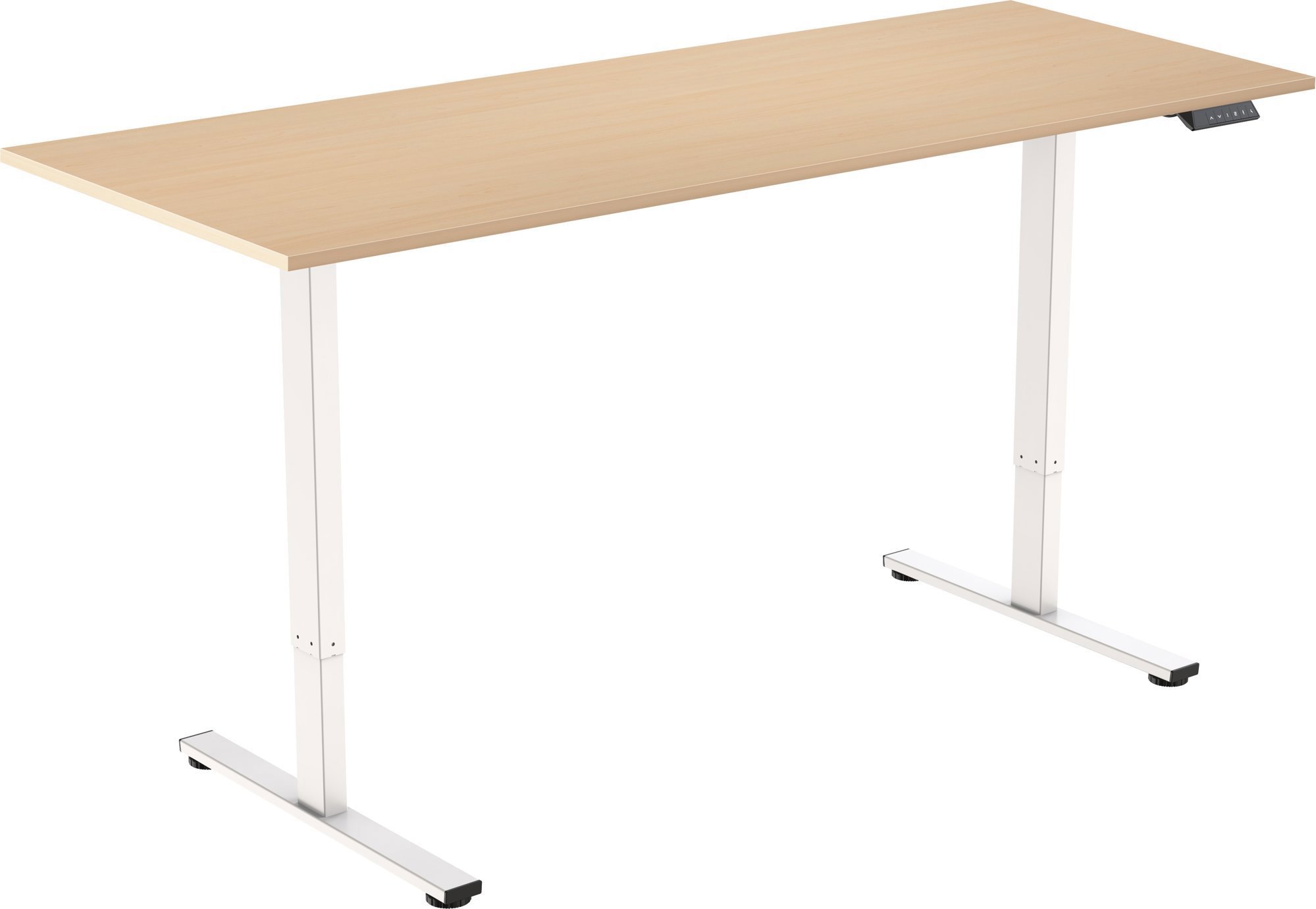 AlzaErgo Table ET2 Core biely + doska 160 × 80 cm lamino breza