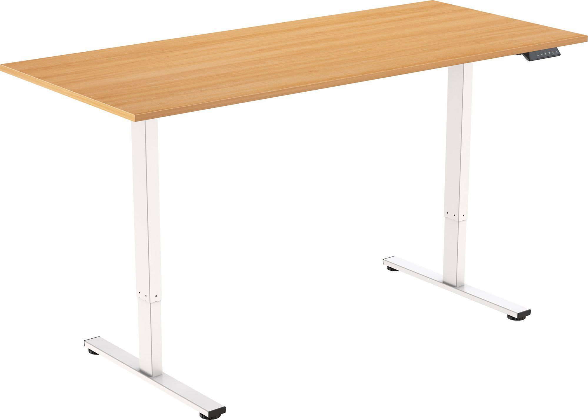 AlzaErgo Table ET2 Core biely + doska 140 × 80 cm lamino dub