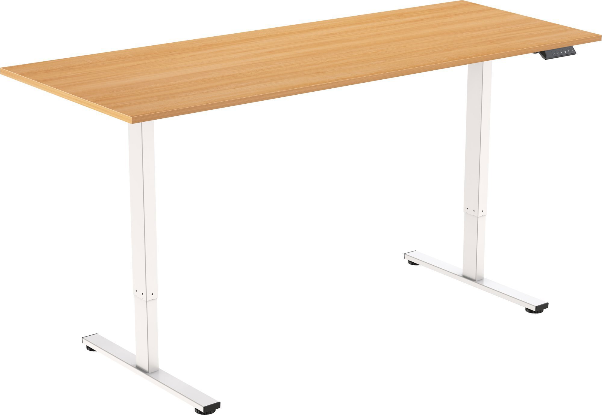 AlzaErgo Table ET2 Core biely + doska 160 × 80 cm lamino dub