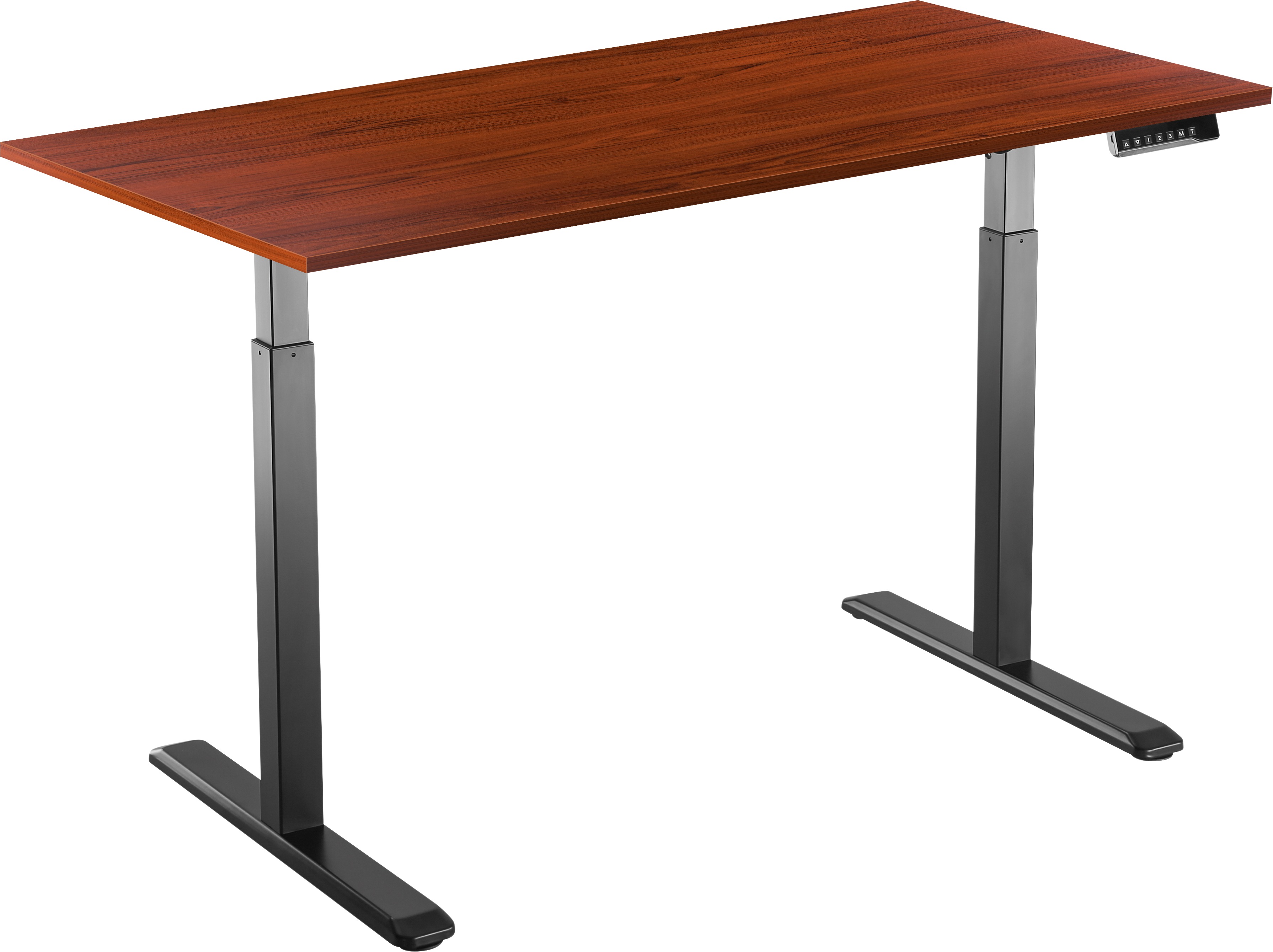 AlzaErgo Table ET2 čierny + doska TTE-12 120 × 80 cm lamino gaštan
