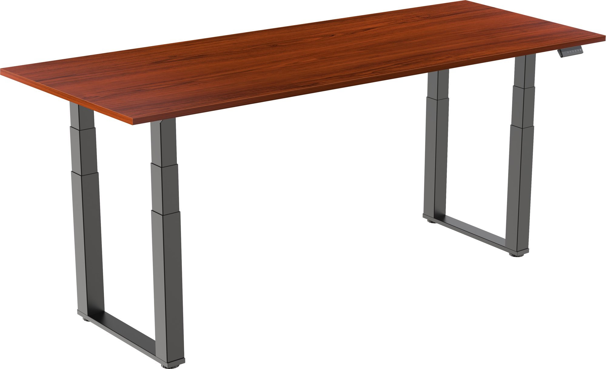 AlzaErgo Table ET7 Heavy Duty čierny + doska 160 × 80 cm lamino gaštan
