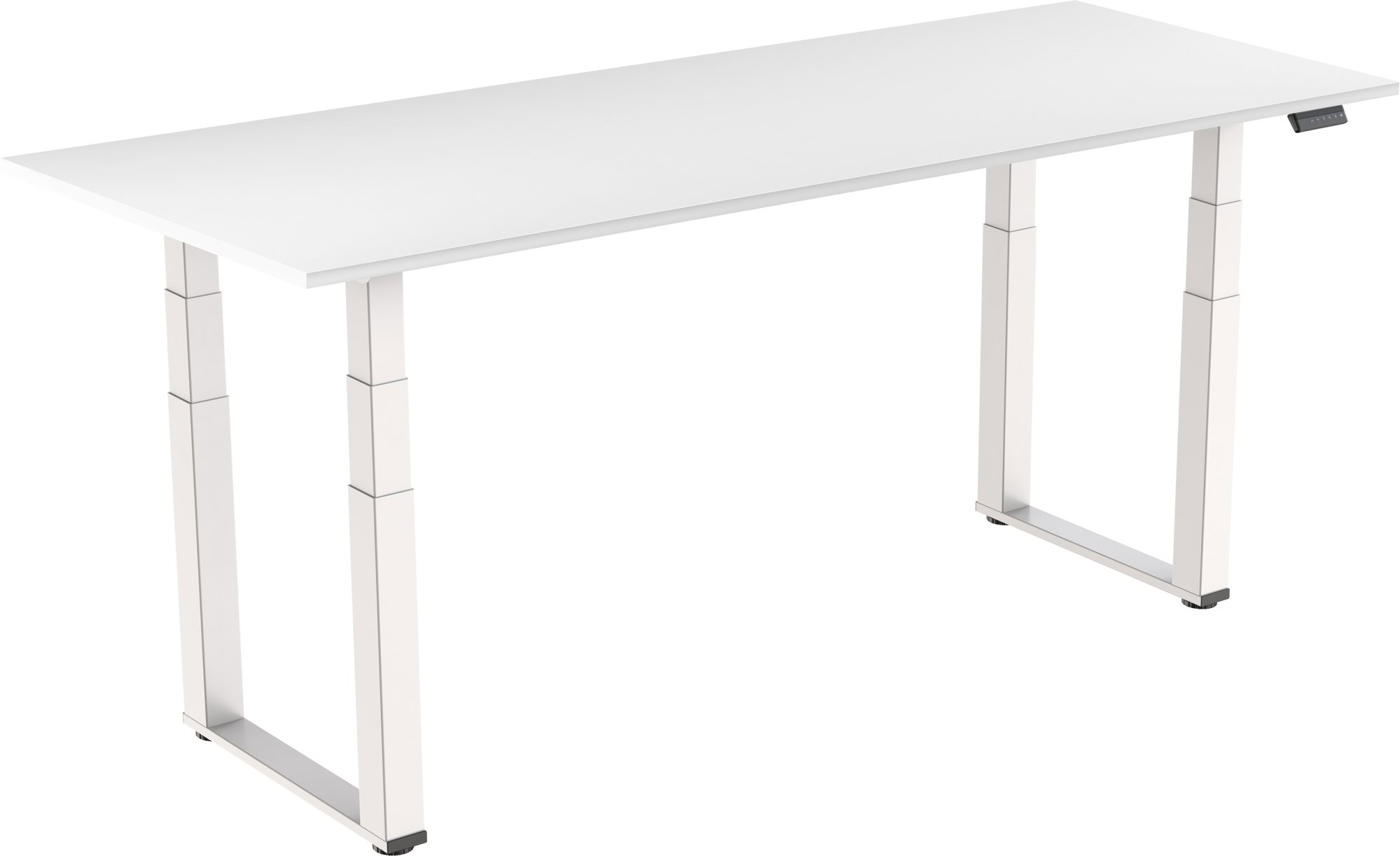AlzaErgo Table ET7 Heavy Duty biely + doska 160 × 80 cm lamino biela