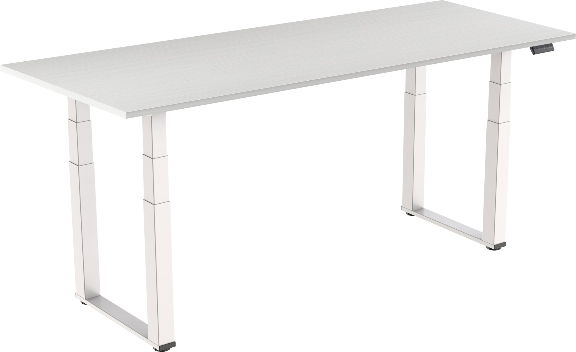 AlzaErgo Table ET7 Heavy Duty biely + doska 160 × 80 cm lamino biely dub