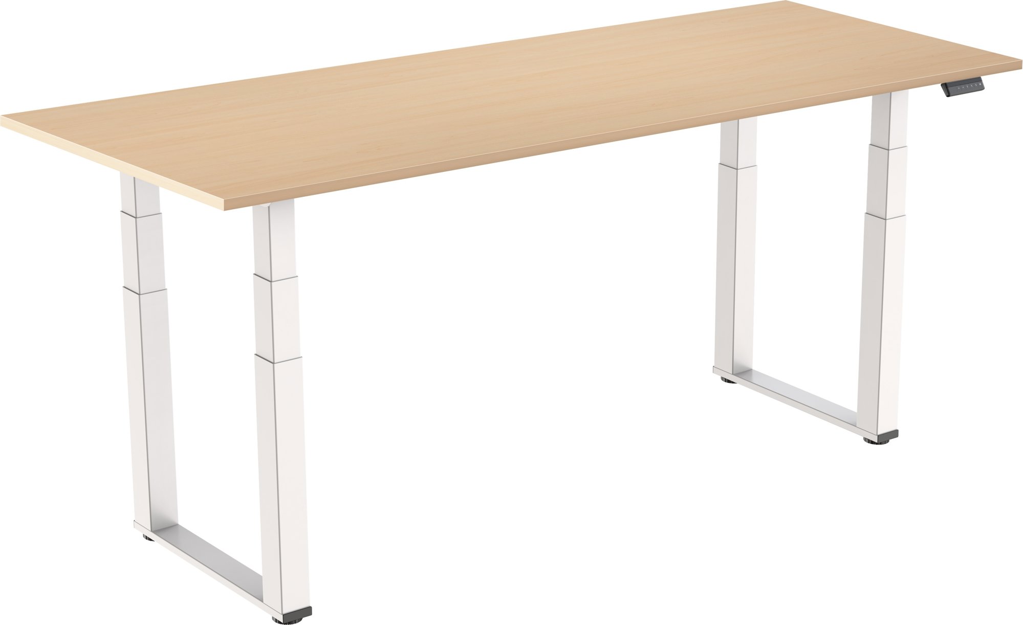 AlzaErgo Table ET7 Heavy Duty biely + doska 160 × 80 cm lamino breza