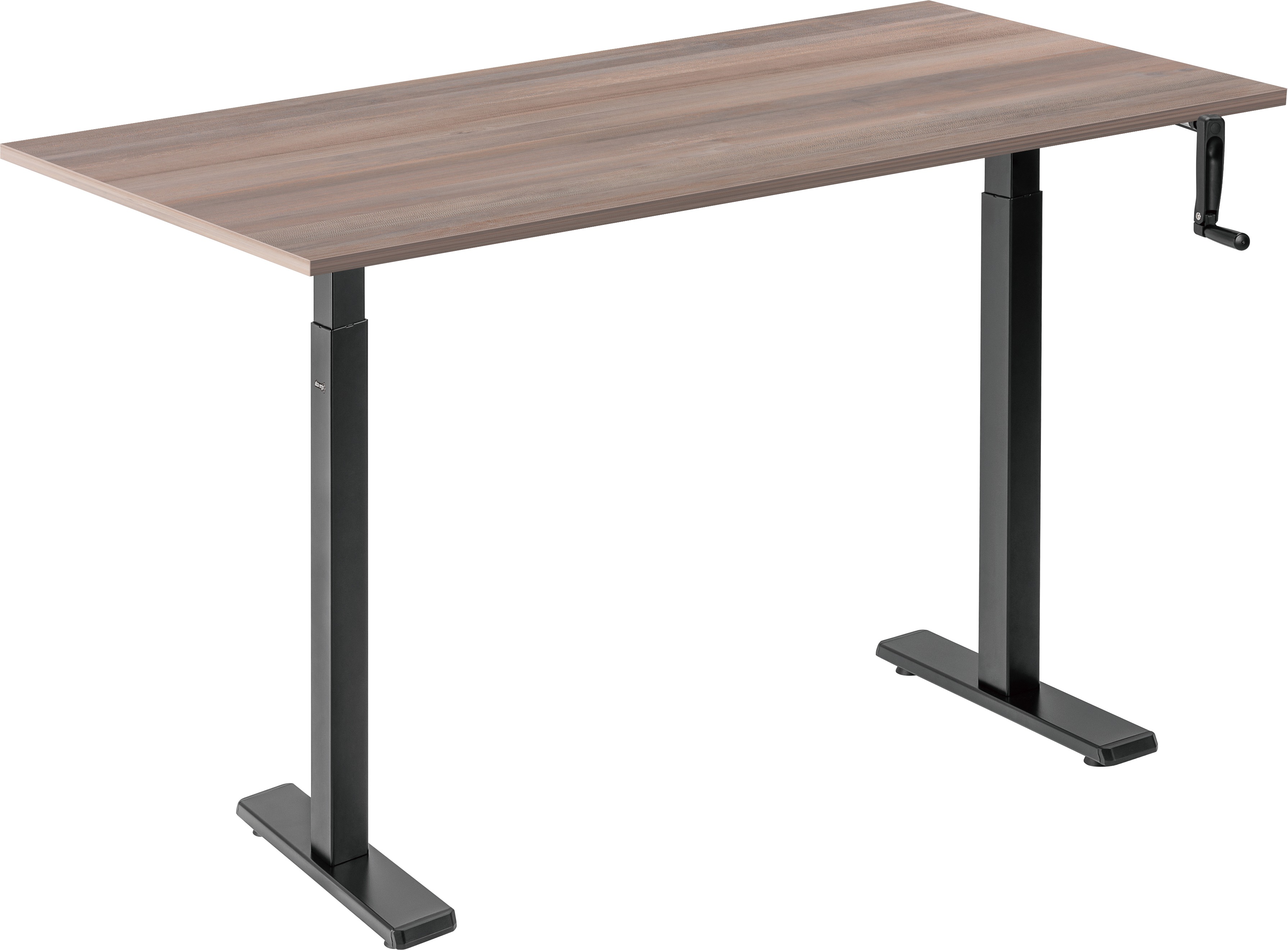 AlzaErgo Table ET3 Essential čierny + doska 120 × 80 cm lamino šedý dub