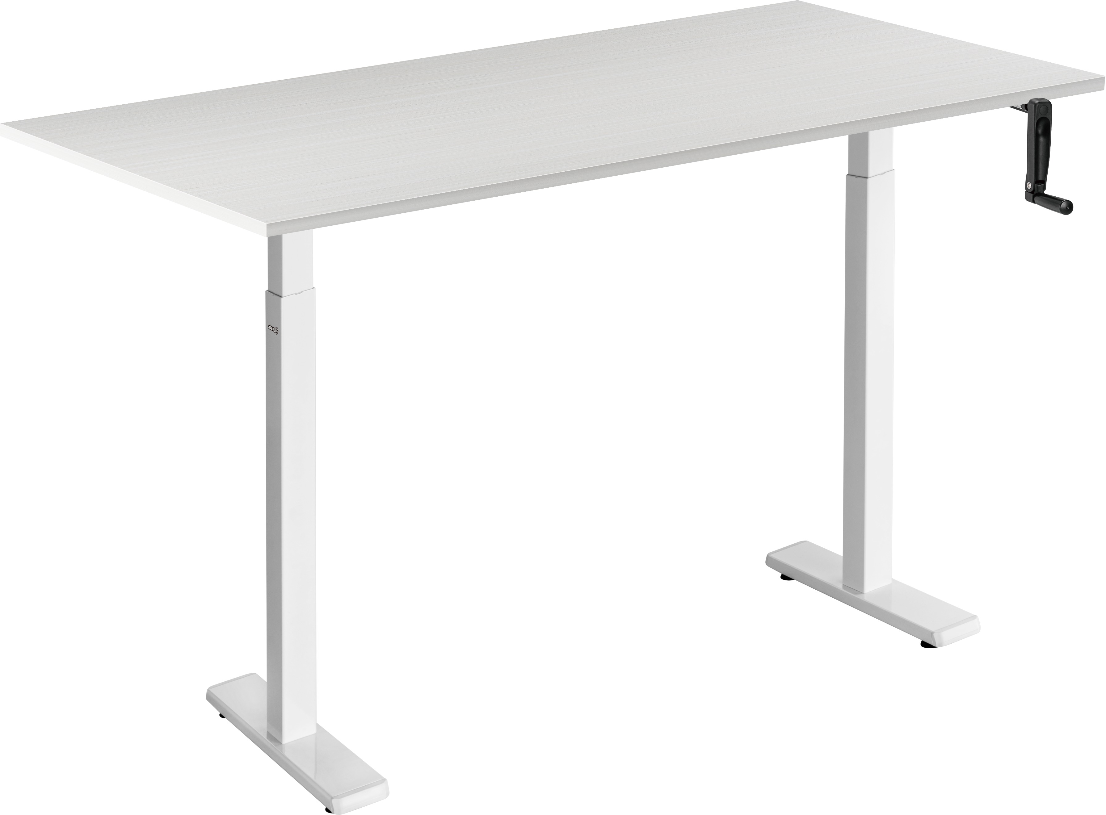 AlzaErgo Table ET3 Essential biely + doska 120 × 80 cm lamino biely dub