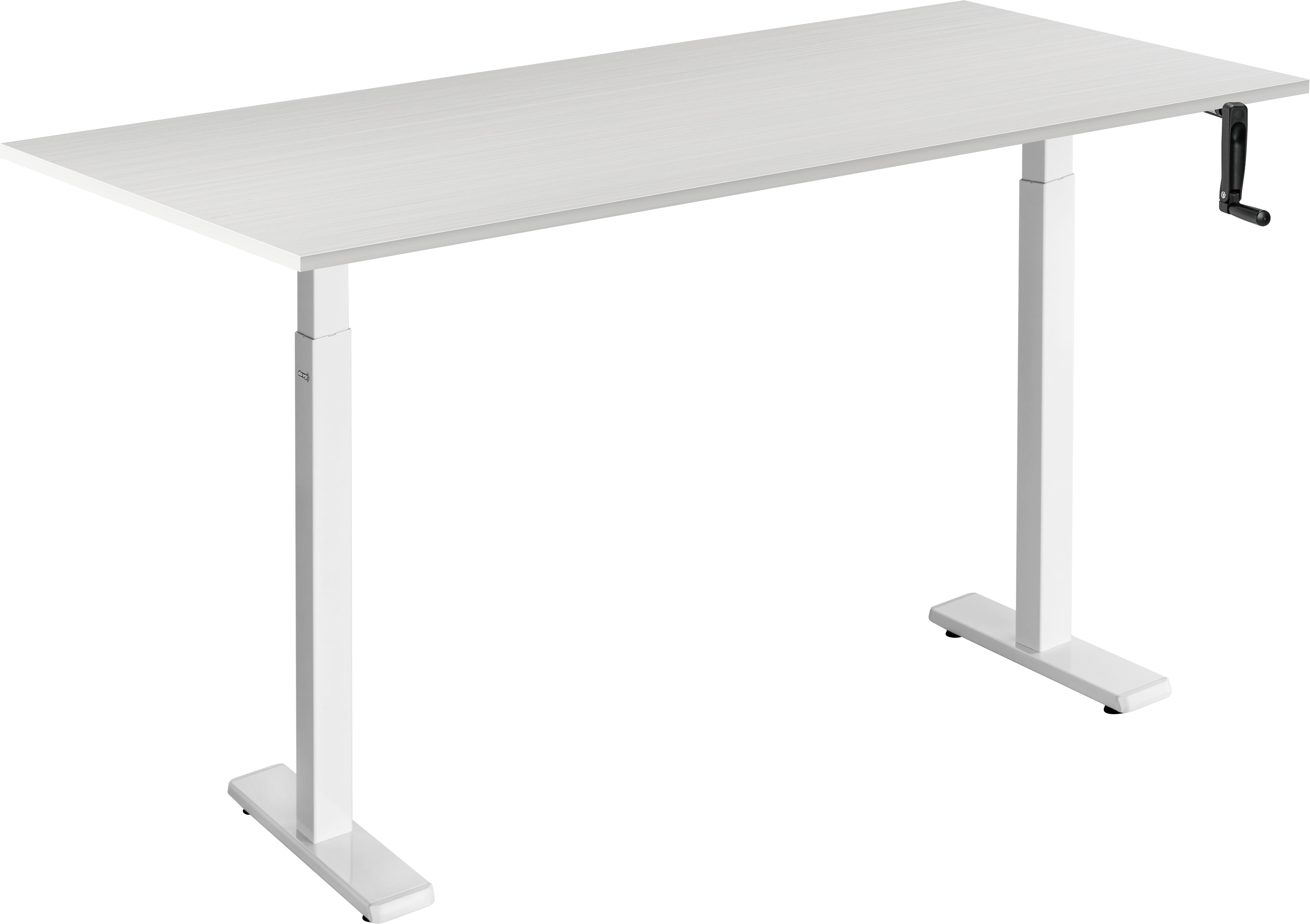 AlzaErgo Table ET3 Essential biely + doska 140 × 80 cm lamino biely dub