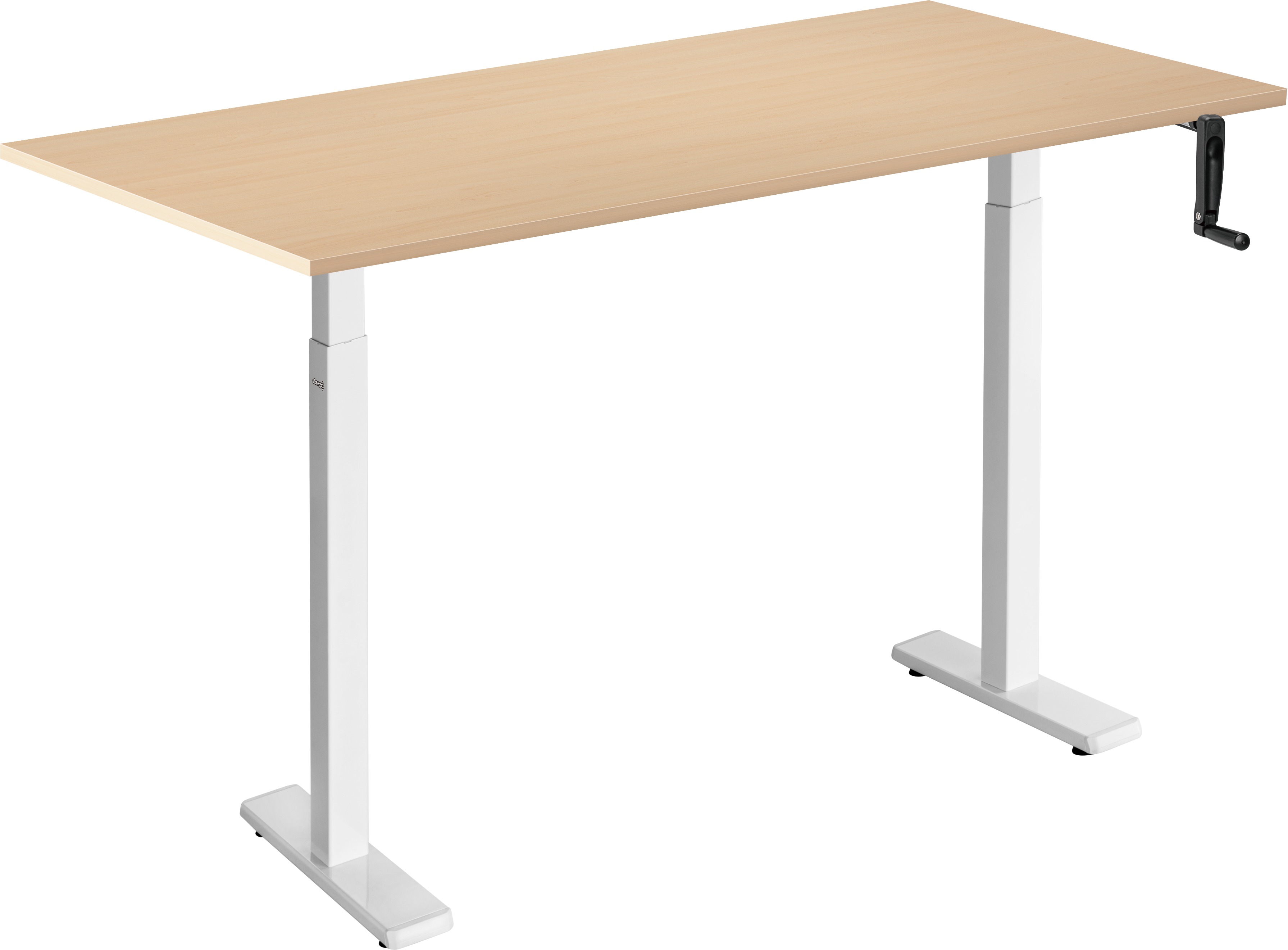 AlzaErgo Table ET3 Essential biely + doska 120 × 80 cm lamino breza