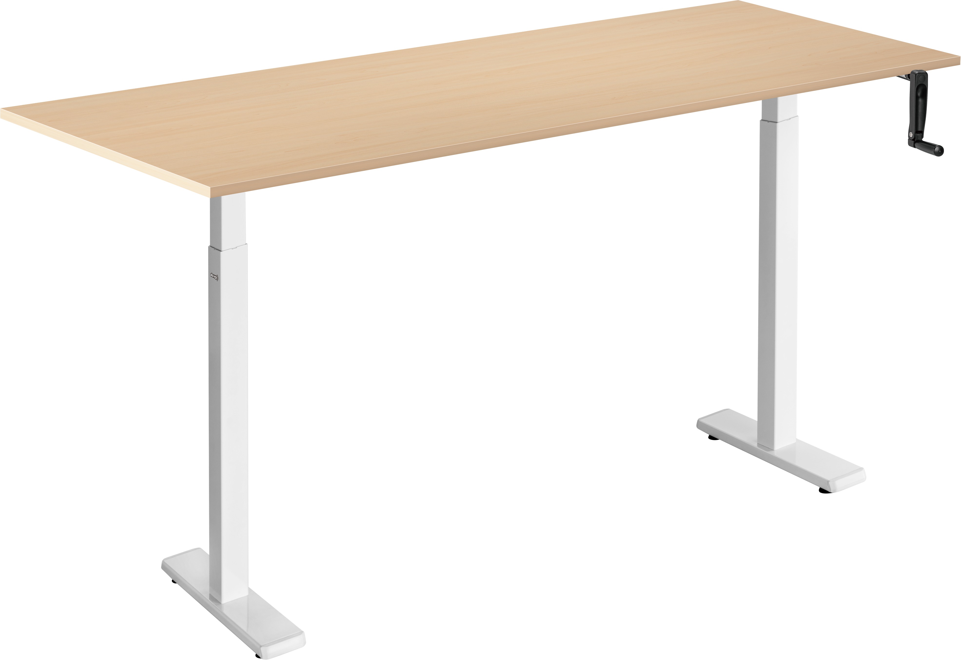 AlzaErgo Table ET3 Essential biely + doska 160 × 80 cm lamino breza