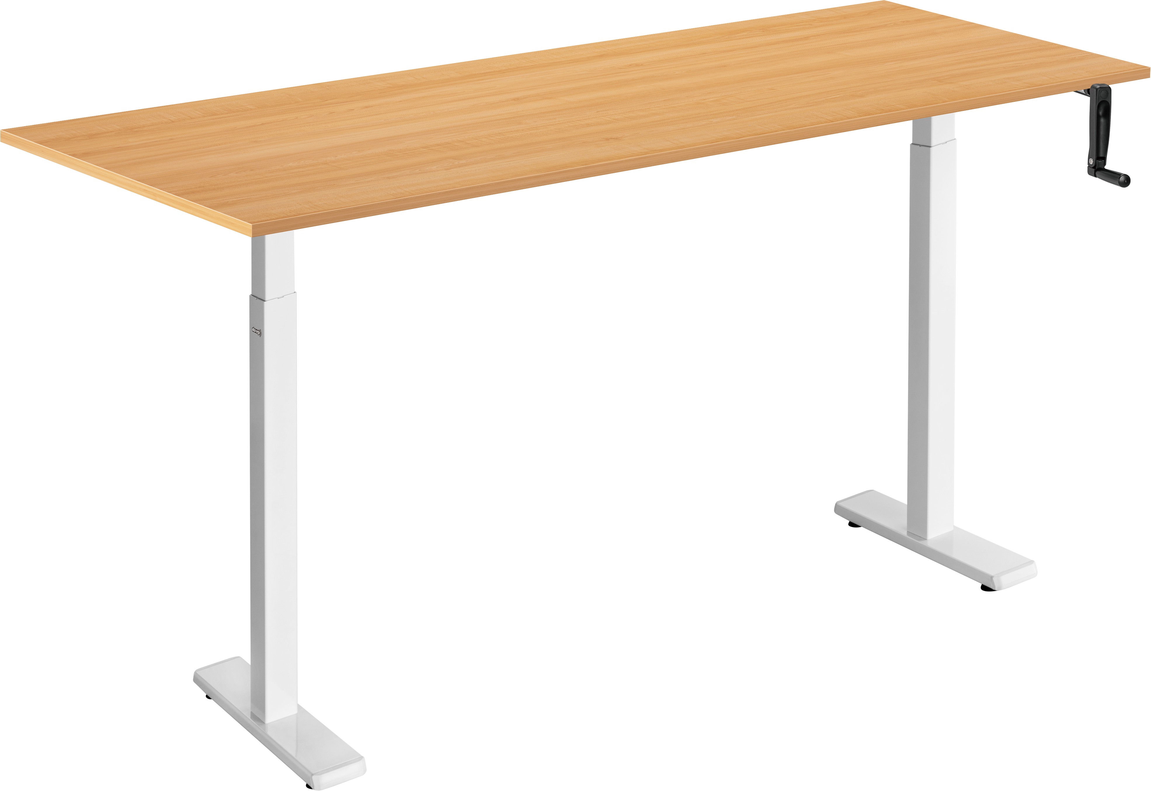 AlzaErgo Table ET3 Essential biely + doska 160 × 80 cm lamino dub