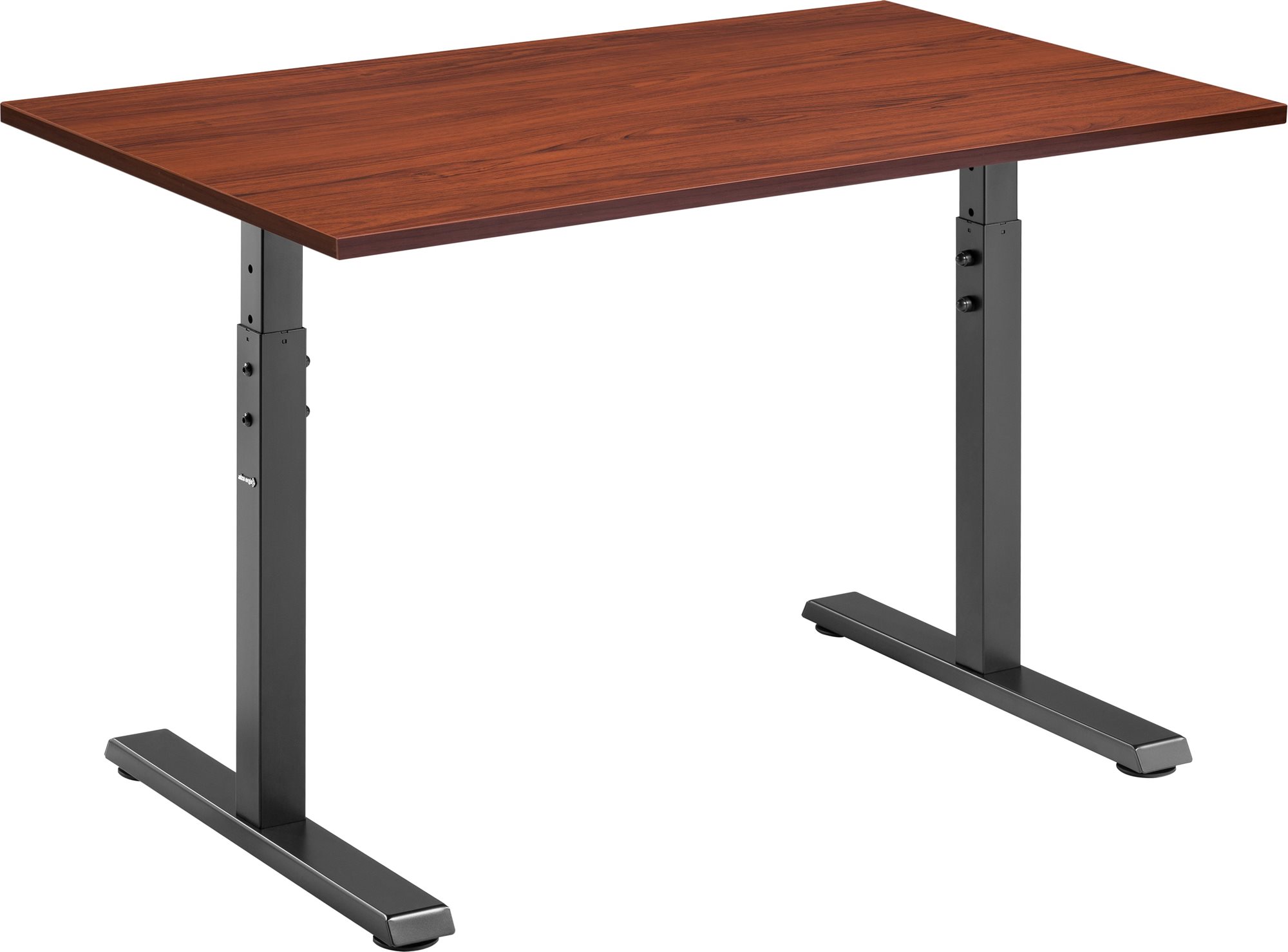 AlzaErgo Fixed Table FT1 čierny + Stolová doska TTE-01 140 × 80 cm lamino gaštan