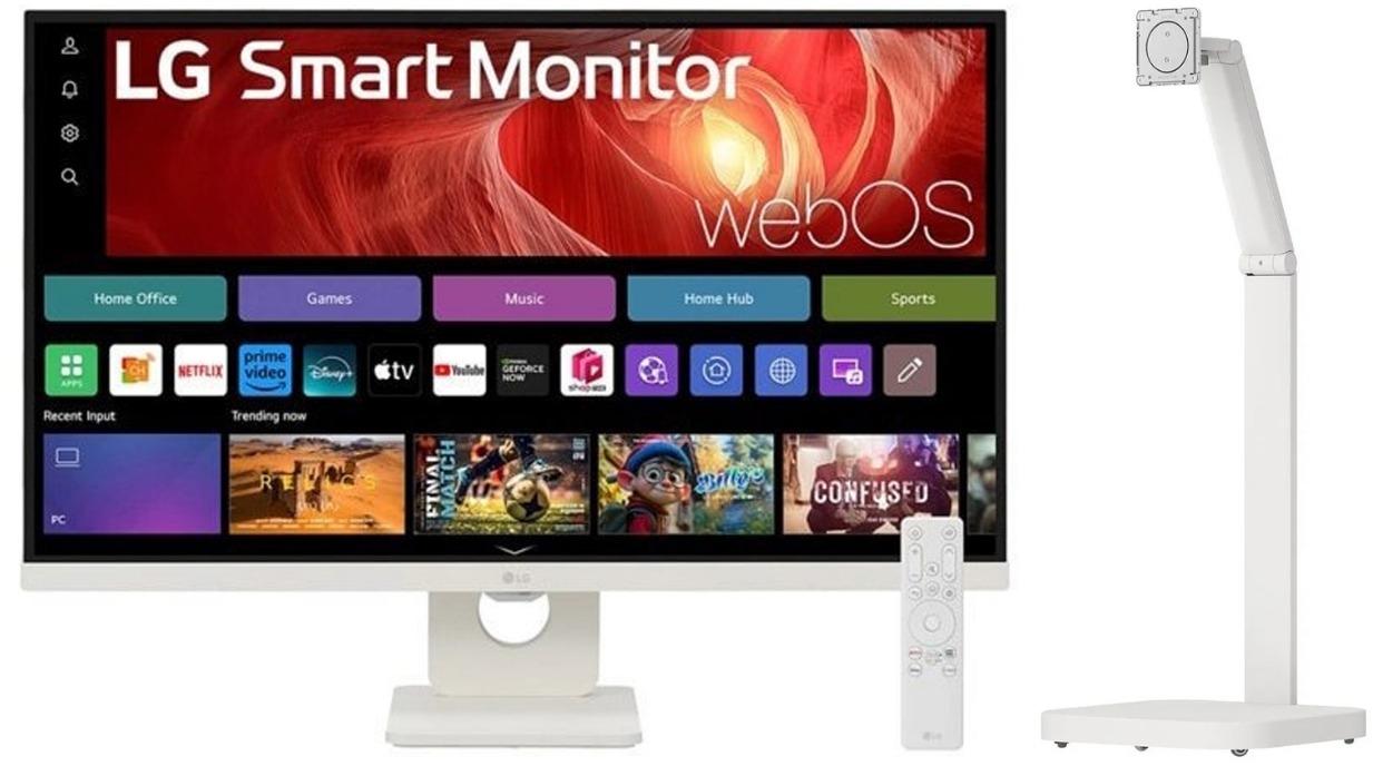 31,5" LG Smart 32U721SA-W + LG Swing Stand