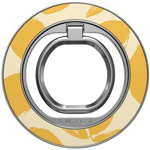 Burga Magnetic Ring Holder Silver Lemon Tart