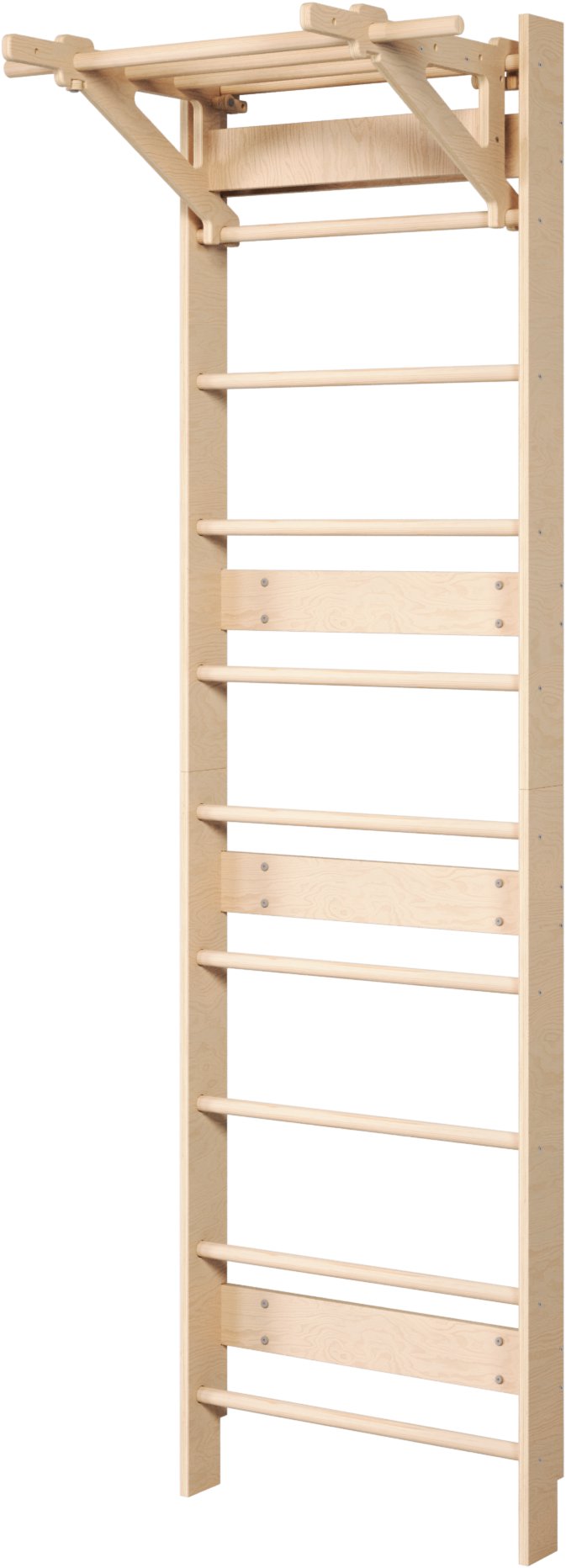 BusyKids 2 v 1 detské rebriny s hrazdou, prírodné