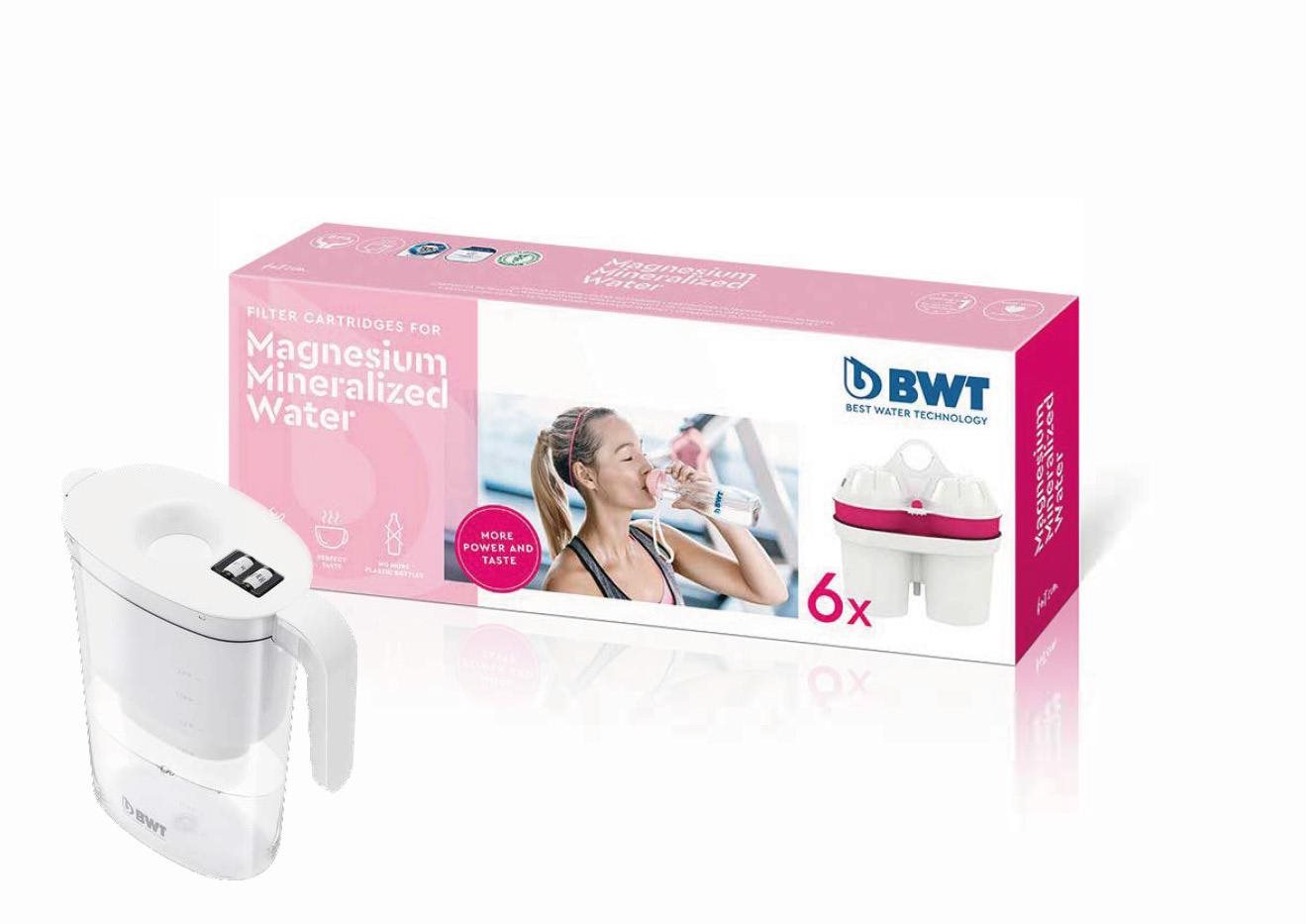 BWT náhradné vodné filtre Mg2+ 6 ks + kanvica BWT VIDA MEI 2,6 l