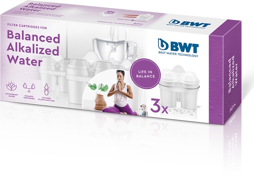 BWT Alkalická voda + horčík 3 ks