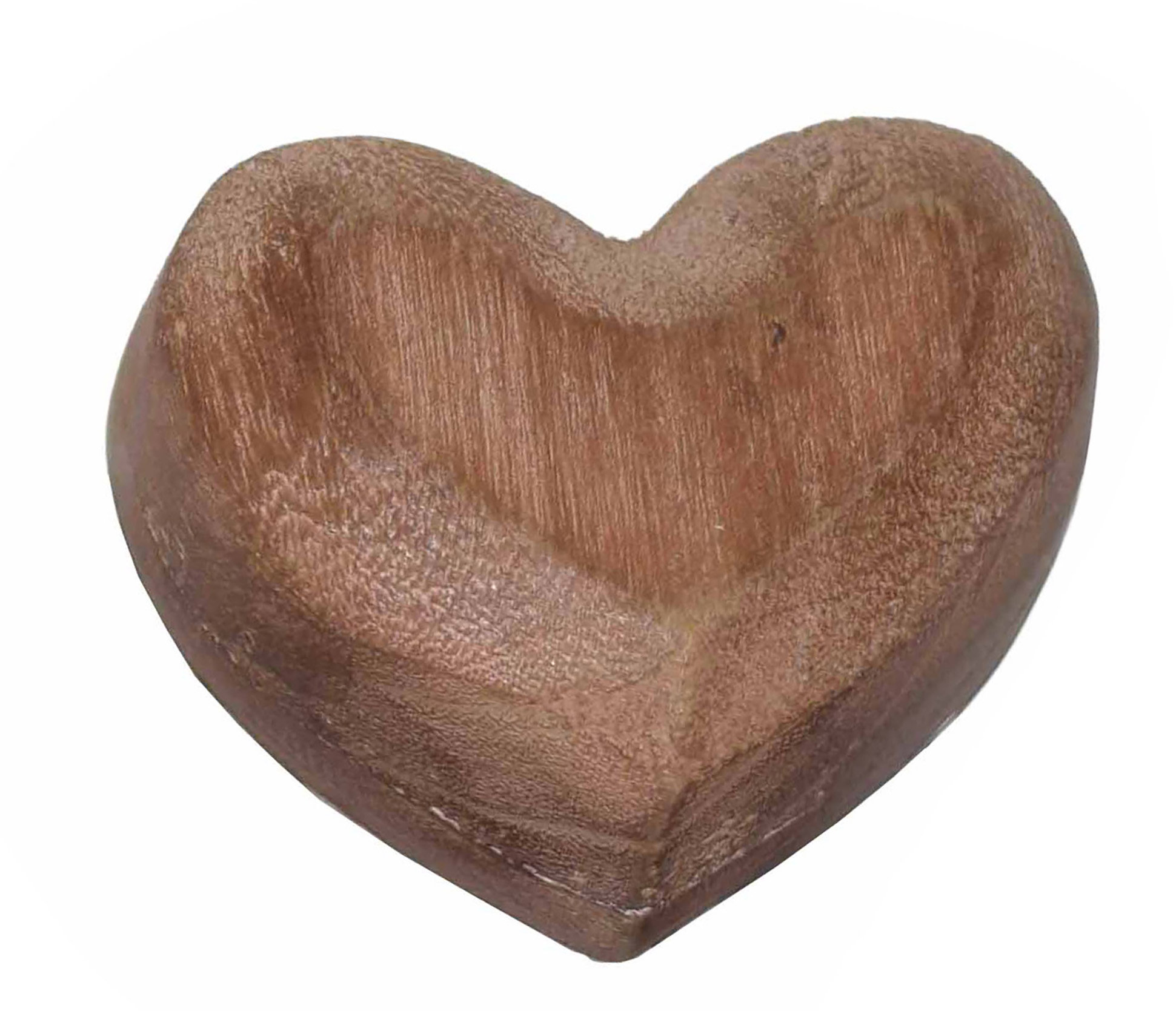 by inspire Dřevěná dekorace Srdce 10 cm, tmavé