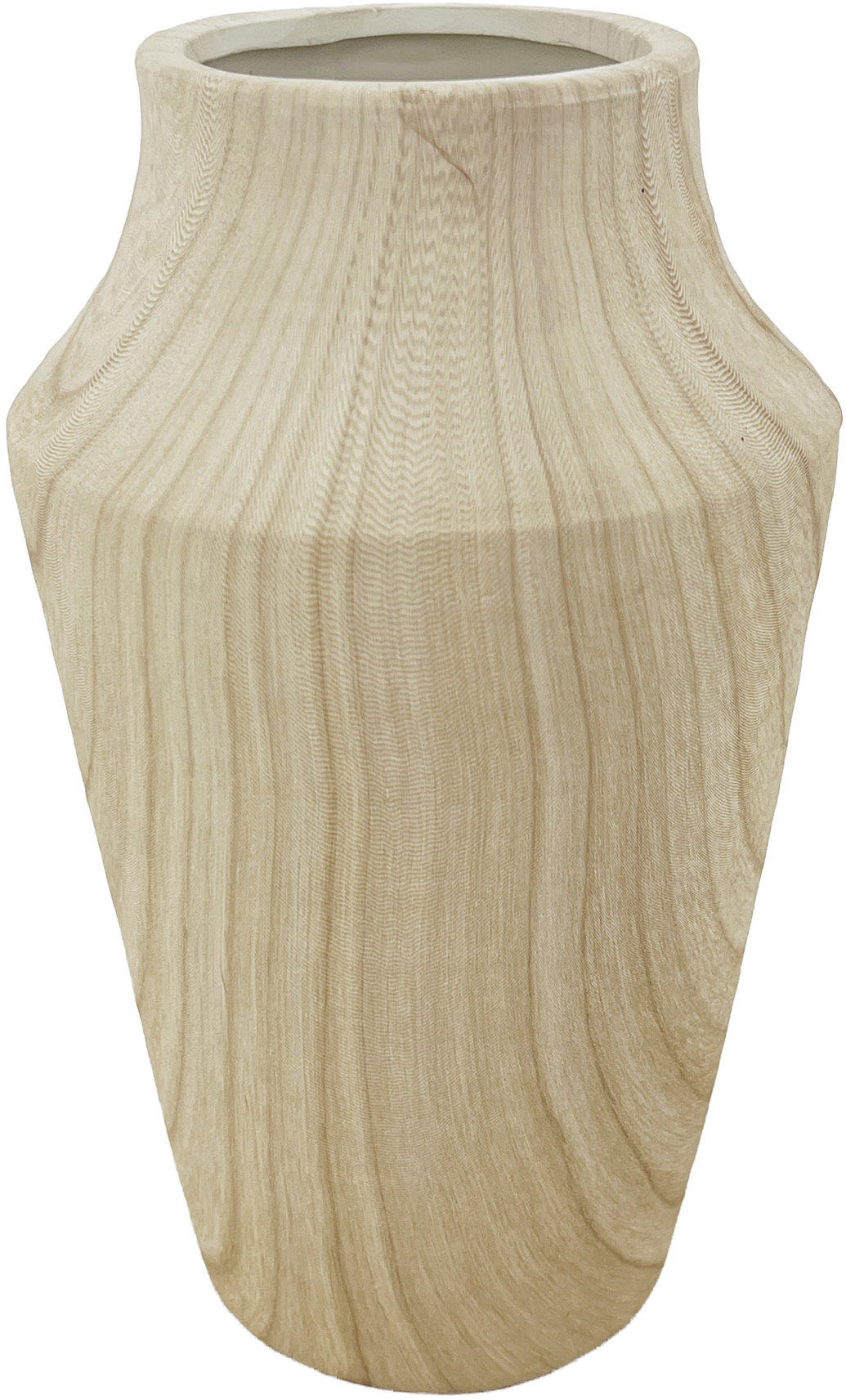 by inspire Keramická váza Runa 13,5 × 13,5 × 23 cm, vzhled dřeva