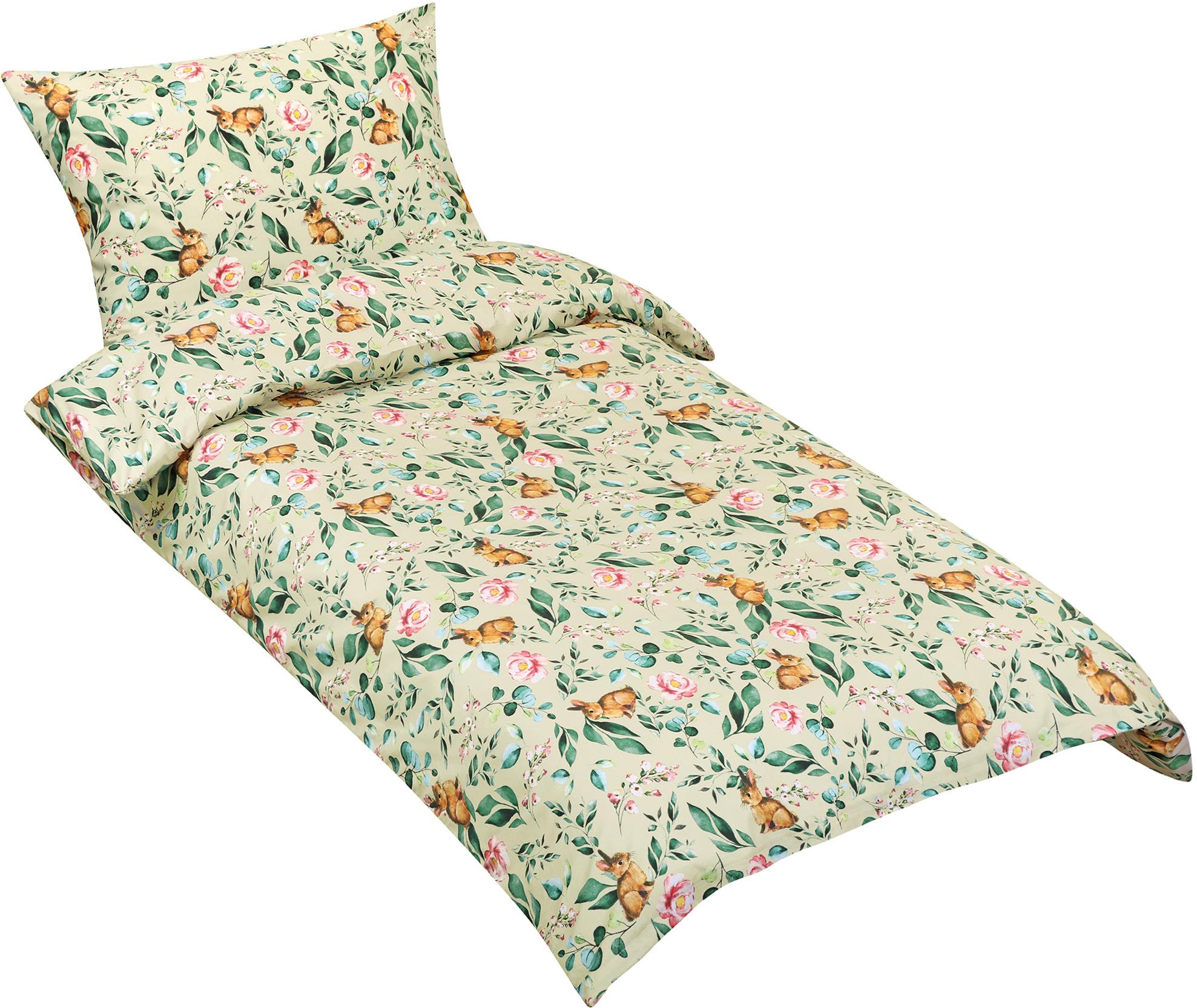 BELLATEX Obliečky Junior 90/003 zajačik v lupeňoch 140 × 200 cm, 70 × 90 cm