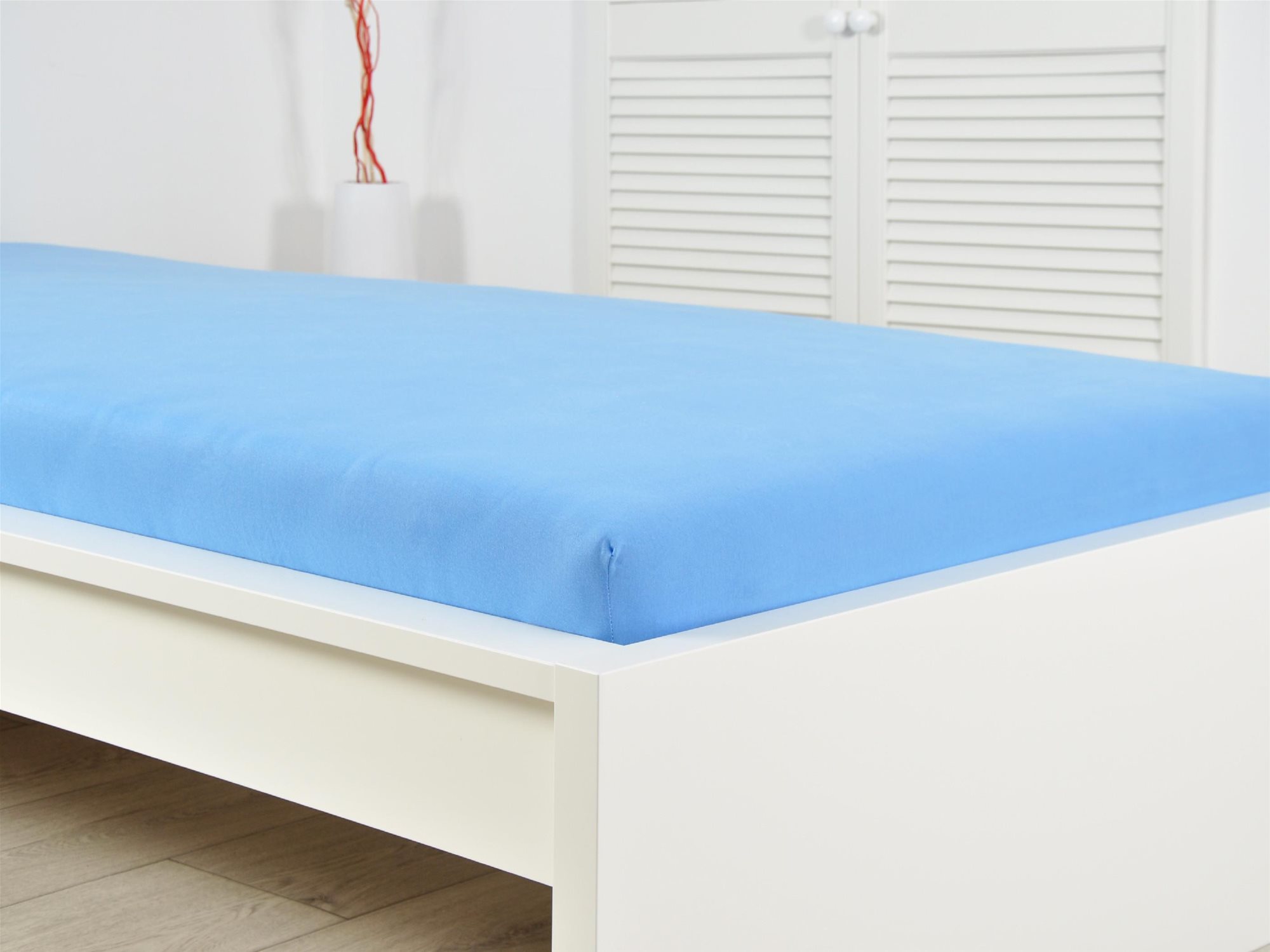 B.E.S. PETROVICE Plachta na posteľ detská JERSEY 60 × 120 cm, nebesky modrá