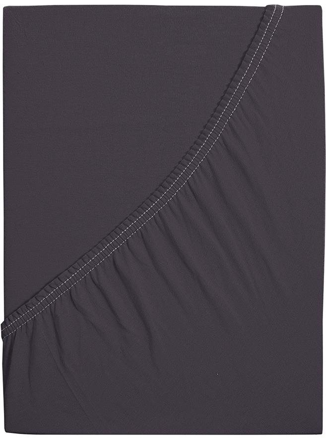 B.E.S. – Petrovice, s.r.o. Prestieradlo Jersey česaná bavlna MAKO – Antracit 120 × 200
