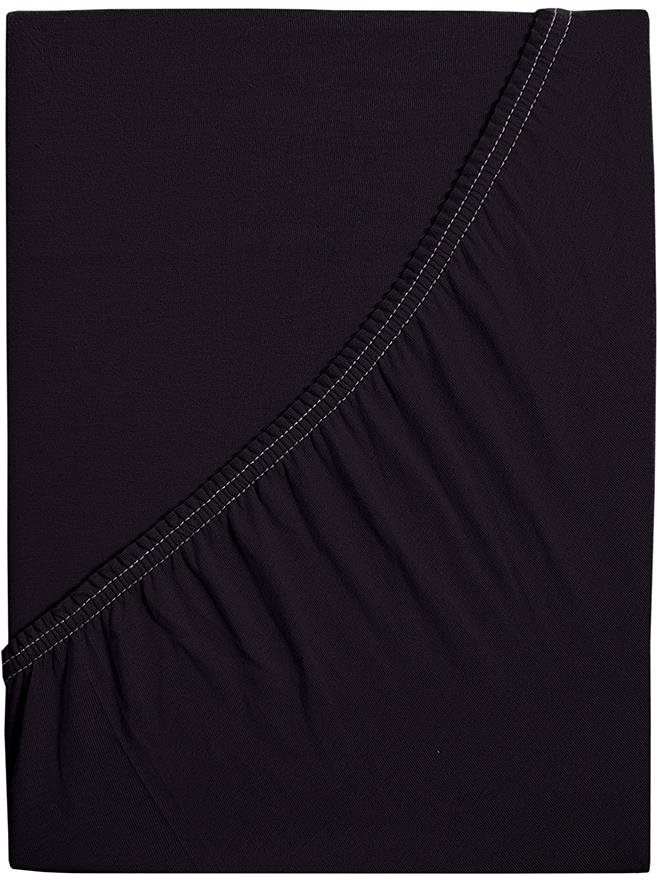 B.E.S. – Petrovice, s.r.o. Prestieradlo Jersey česaná bavlna MAKO – Čierna 200 × 200