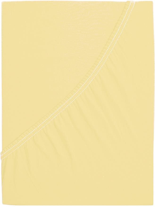 B.E.S. PETROVICE Plachta na posteľ Jersey s elastanom LYCRA 140 × 200 cm, vanilková