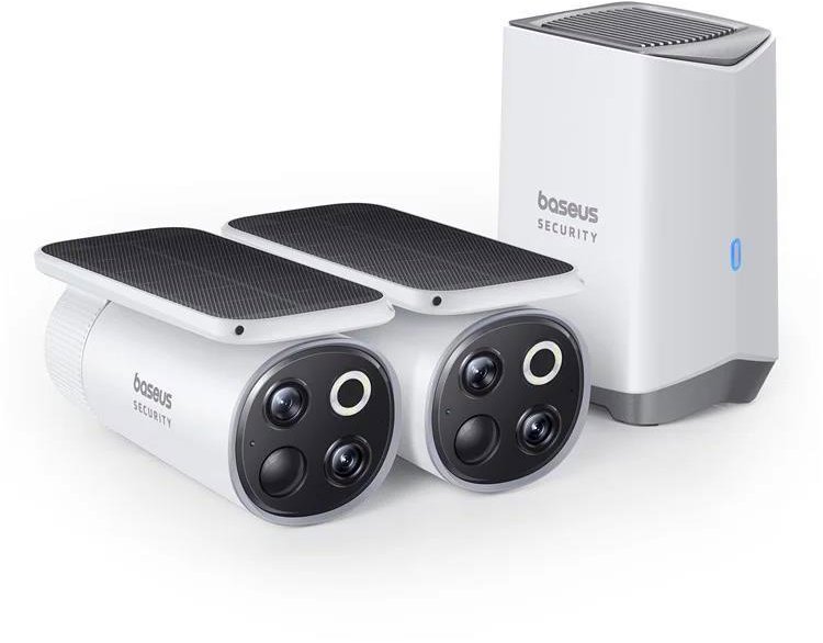 Baseus Security S1 Pro 3K (sada 2 ks + centrálna stanica) biela