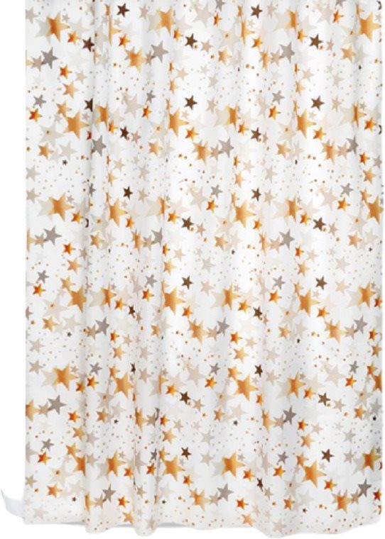 Bellatex kúpeľňový záves 180 × 200 cm béžové hviezdy