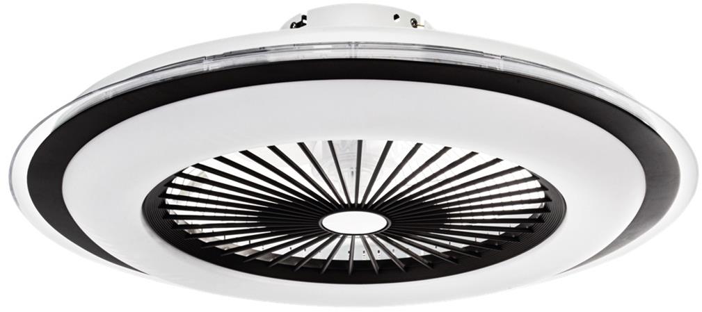 Brilagi – LED Stmievateľné svietidlo s ventilátorom RONDA LED/48 W/230 V čierna + DO