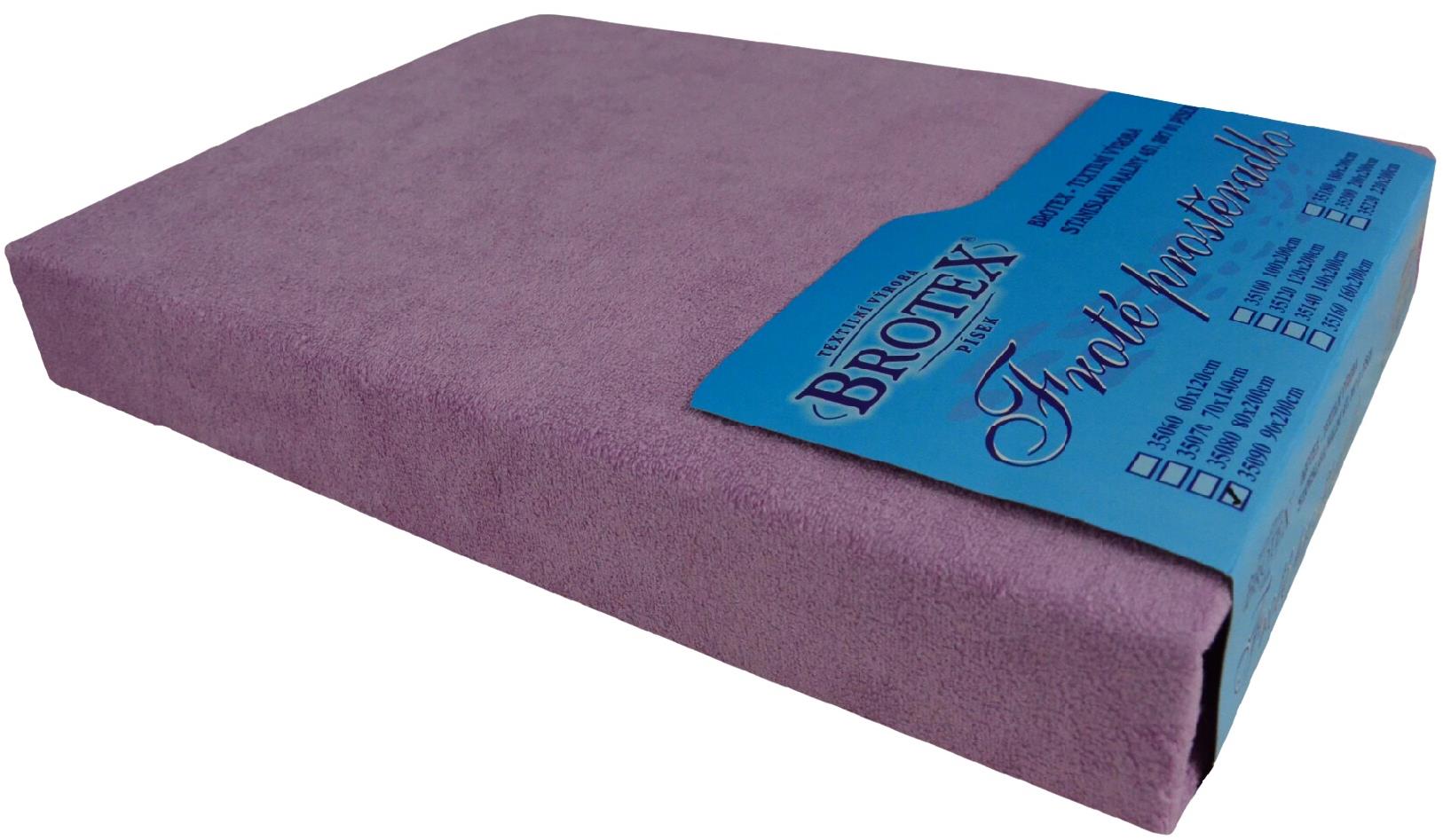 Brotex Froté prestieradlo 90 × 200 cm, svetlo fialové