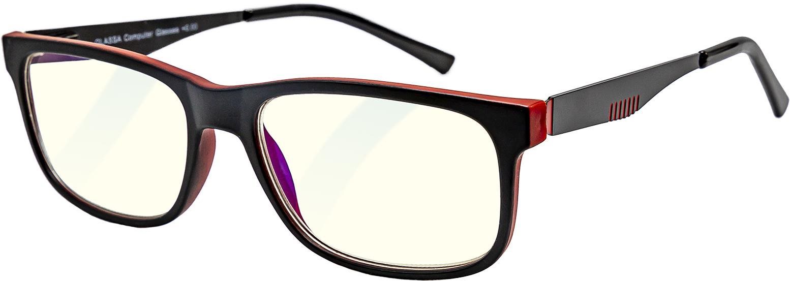 GLASSA Blue Light Blocking Glasses PCG 02, dioptrie: +0.50 červená