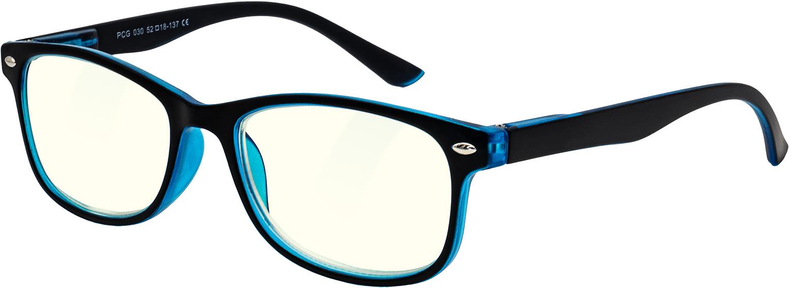 GLASSA Blue Light Blocking Glasses PCG 030, +2,00 dio, čierno-modré