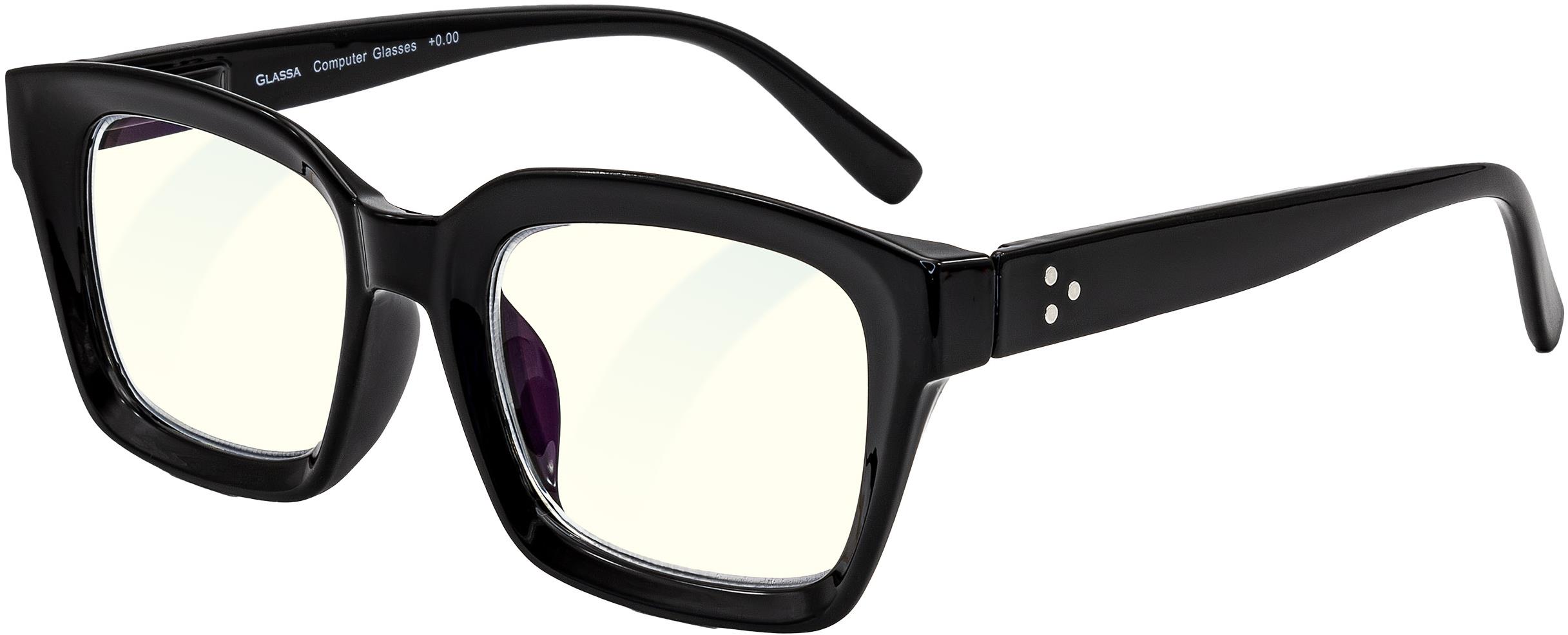 GLASSA Blue Light Blocking Glasses PCG 014, +0,00 dio, čierne