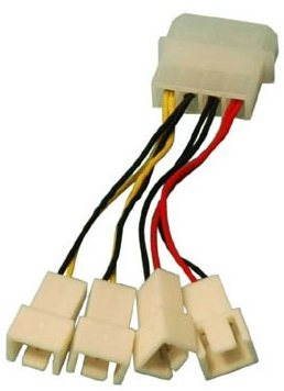 OEM 1x 4-pin konektor --> 2x 3-pin konektor 5 V a 2x 3-pin konektor 12 V