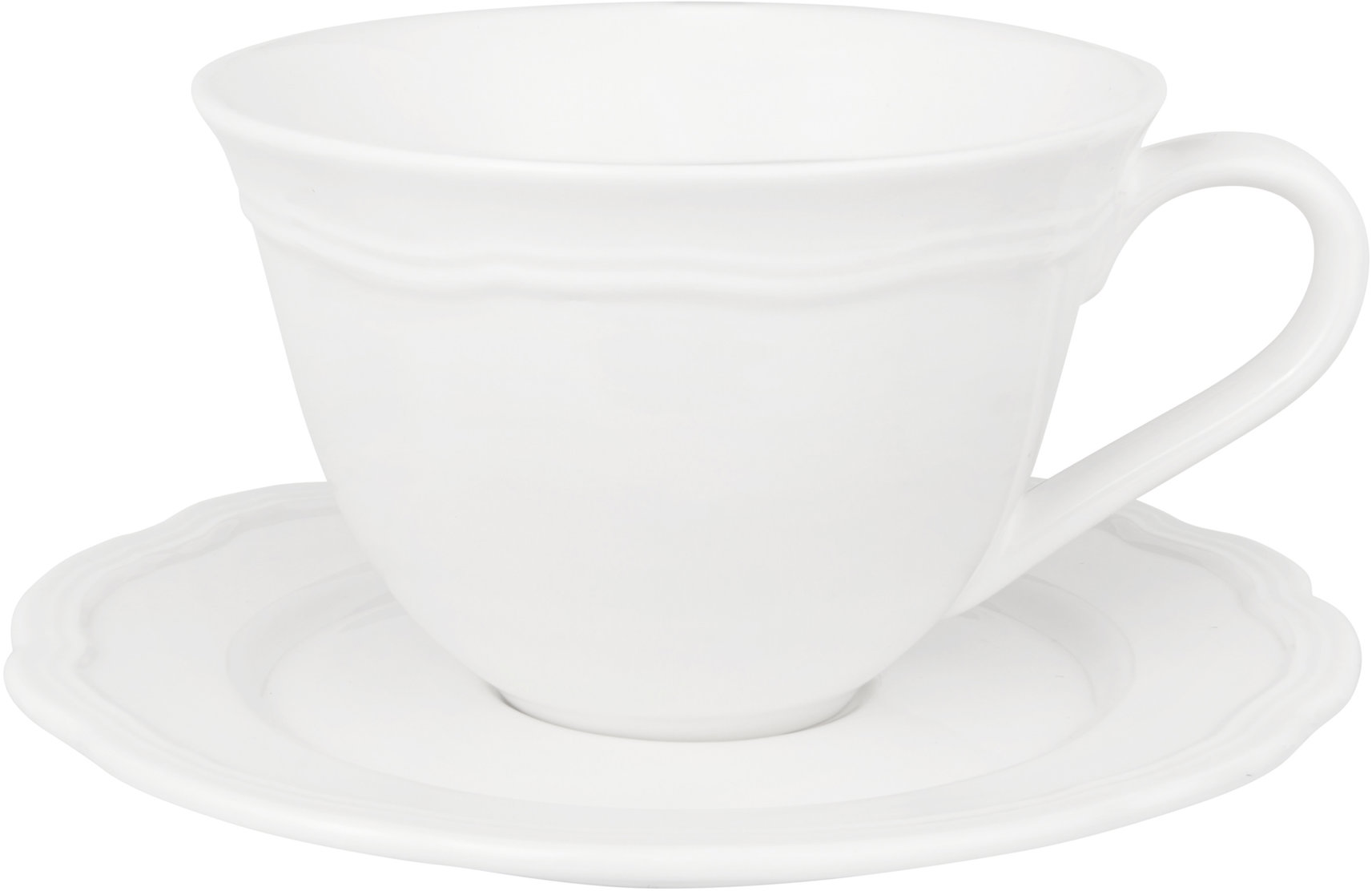 Casa Domani Florence Scallop Súprava šálok s tanierikmi 220 ml 6 ks