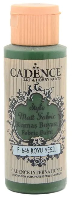 Cadence Farba na textil 59 ml, tmavá zelená