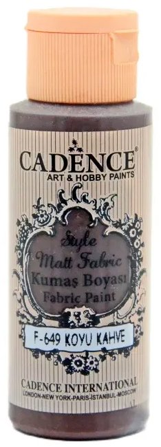 Cadence Farba na textil 59 ml, tmavá hnedá