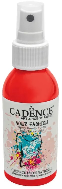Cadence Farba na textil v spreji 100 ml, jahodová červená