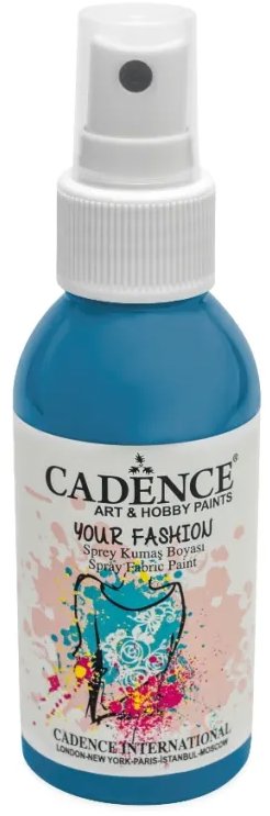 Cadence Farba na textil v spreji 100 ml, tmavá tyrkysová