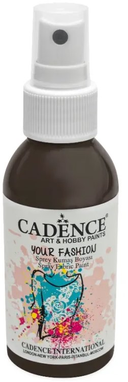 Cadence Farba na textil v spreji 100 ml, hnedá