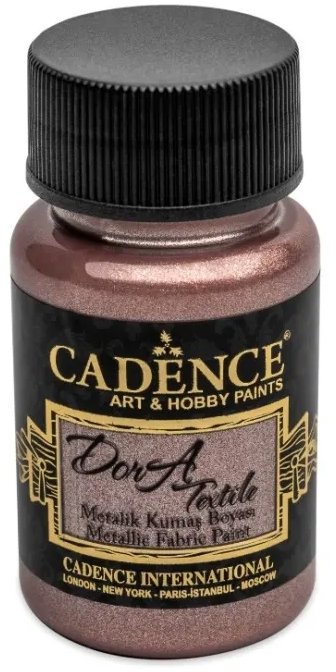 Cadence Metalická farba na textil 50 ml, staroružová