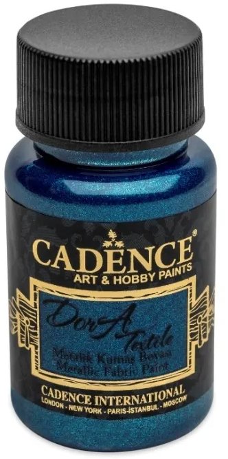 Cadence Metalická farba na textil 50 ml, tmavá modrá