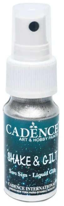 Cadence Metalická třpytivá barva na textil ve spreji 25 ml, stříbrná