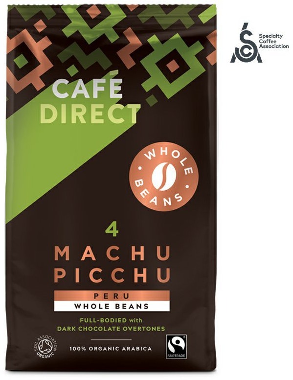 Cafédirect BIO Machu Picchu SCA 82 zrnková káva 750 g