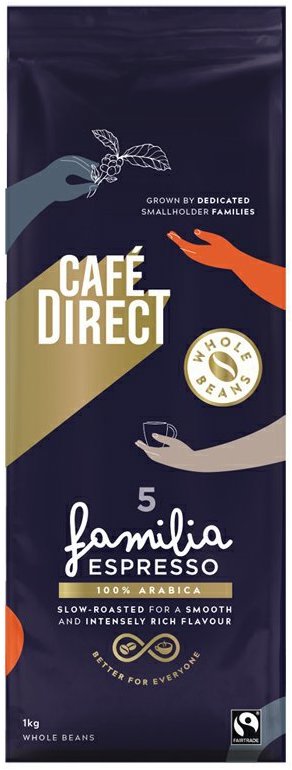 Cafédirect Arabica Espresso, zrnková, 1000 g