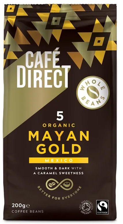 Cafédirect BIO Mayan Gold Mexiko SCA 82, zrnková, 200 g