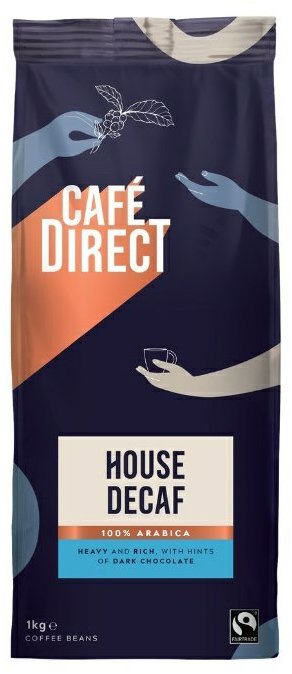 Cafédirect Arabica Esspresso Honduras, zrnková, bez kofeínu, 1000 g