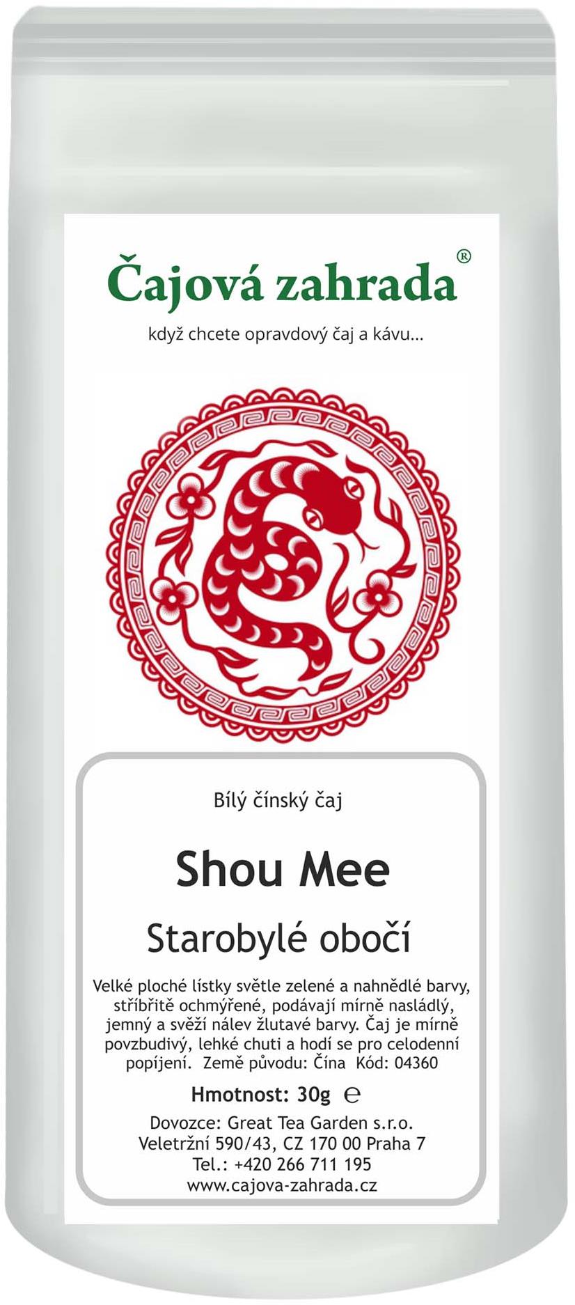 Čajová záhrada China Shou Mee 30 g