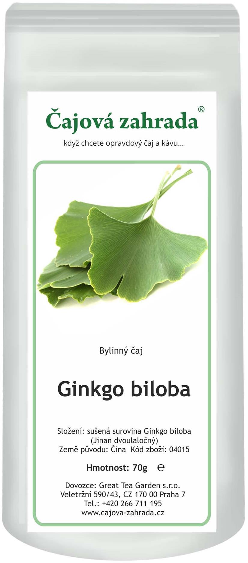 Čajová záhrada Ginkgo biloba